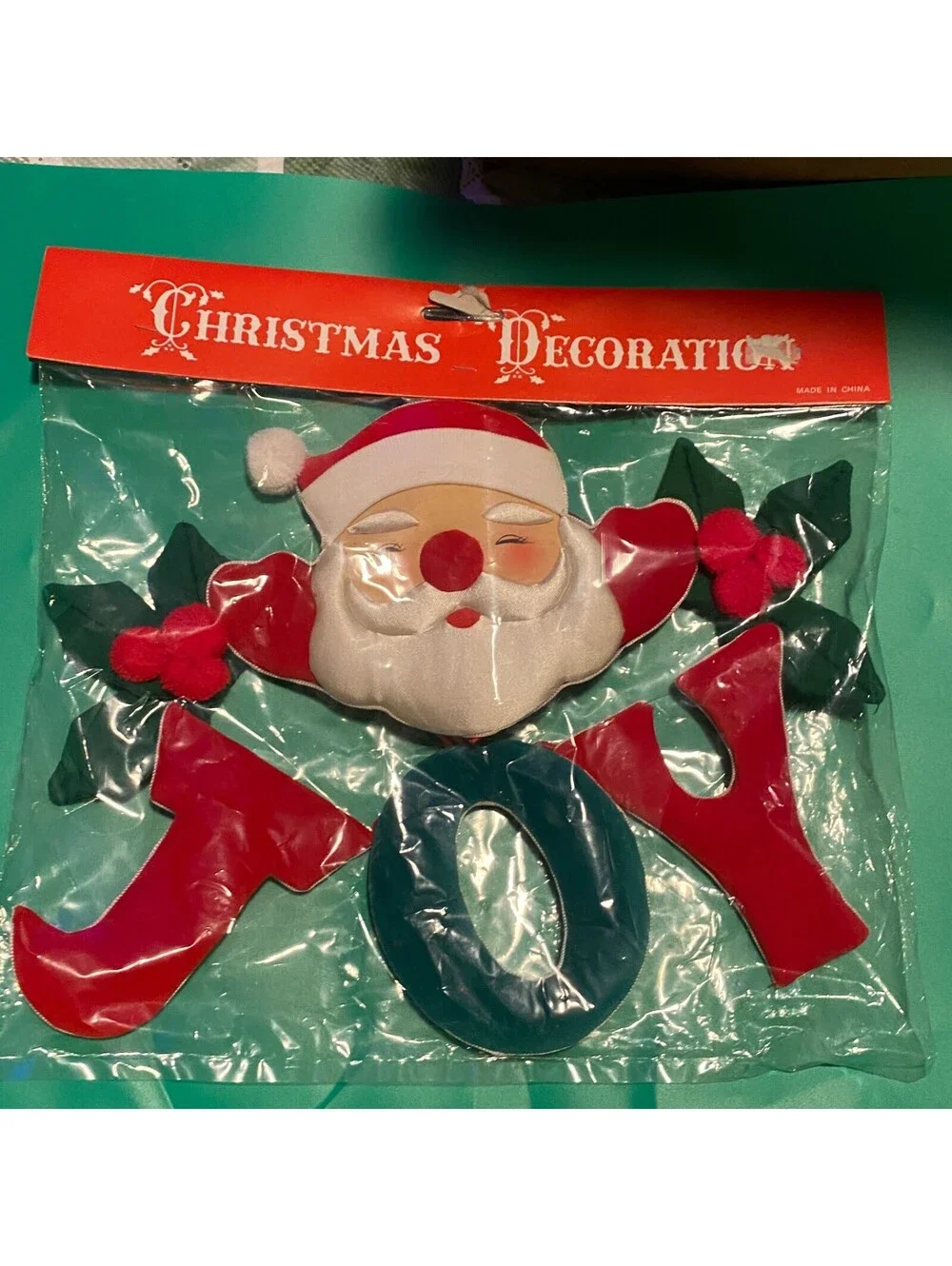Vintage Joy Wall Banner Wall Decor Puffy Cloth Holiday Decor  12.5